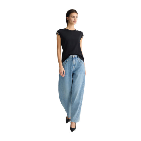 Liu Jo T-shirt T-shirt Donna in jersey con perline XS P25 - LIU.JOWA5158J5003 - 22222 - XS - Francavilla Moda